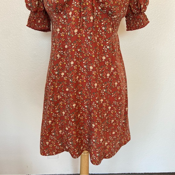 Trixxi Floral Mini Dress - Rust - Picture 7 of 7